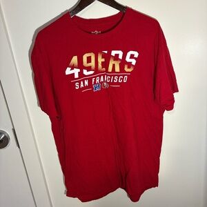 San Francisco 49ers Red Graphic T‑Shirt NFL Team Logo Short Sleeve Men’s XL 46
